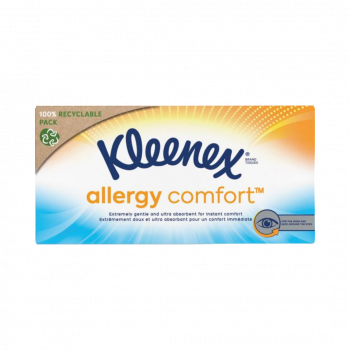 Kleenex Allergy Comfort Taschentücher-Box, 3-lagig, 57 Blatt Box